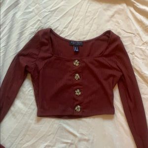 🦋 crop long sleeve shirt